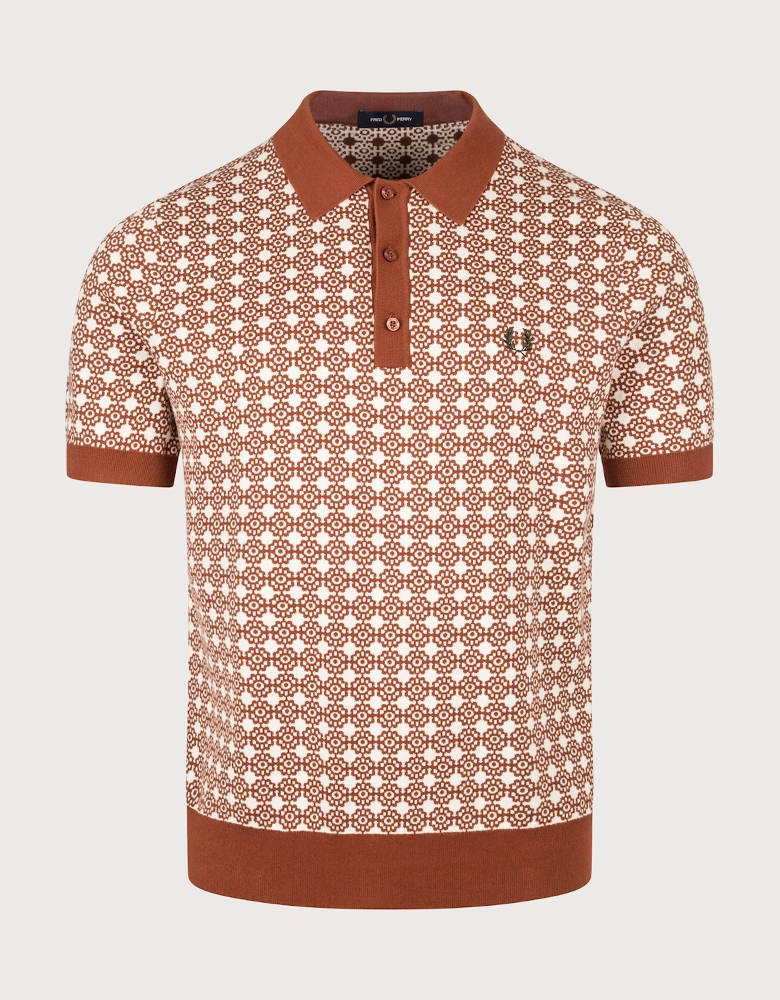 Regular Fit Floral Jacquard Polo Shirt