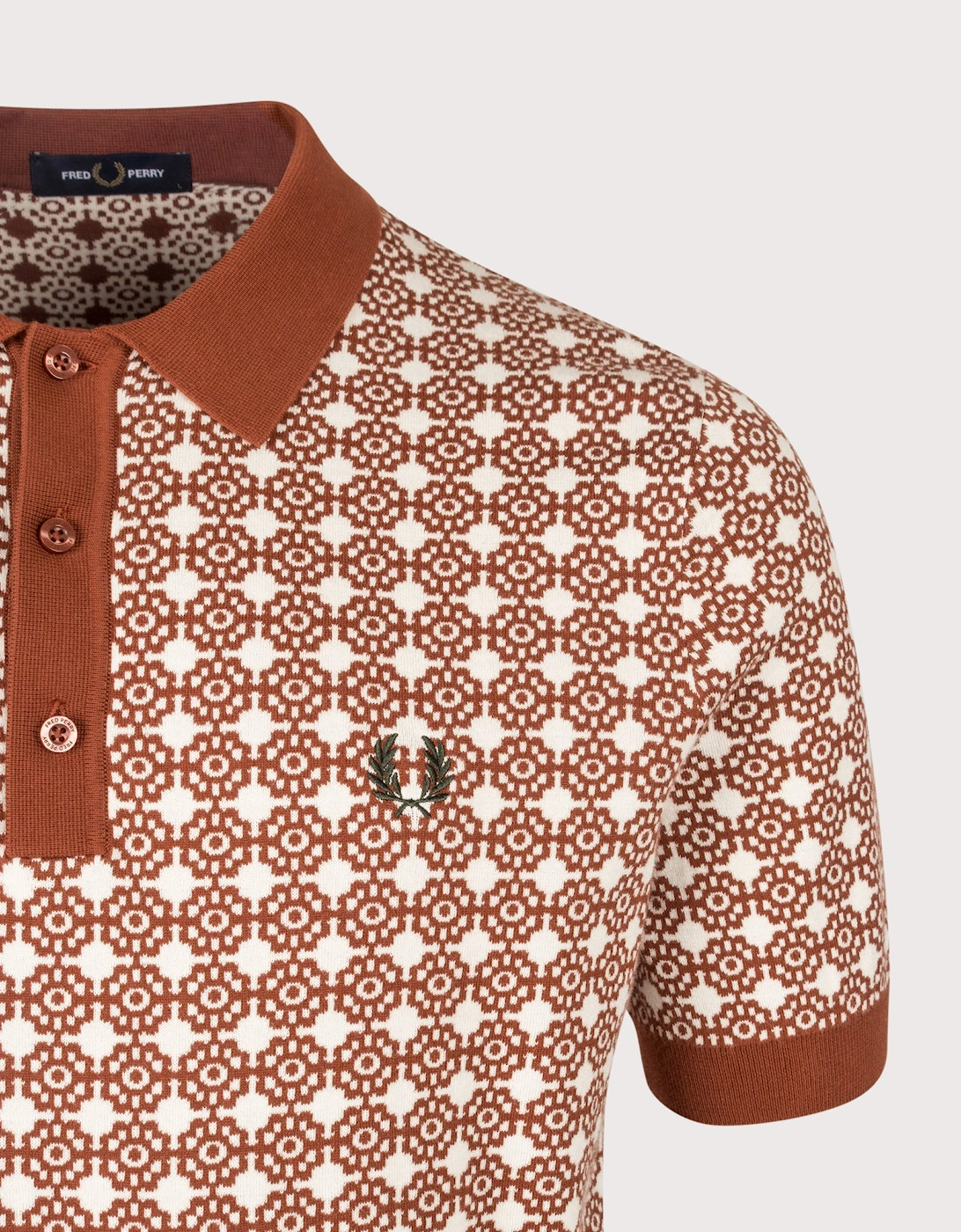 Regular Fit Floral Jacquard Polo Shirt