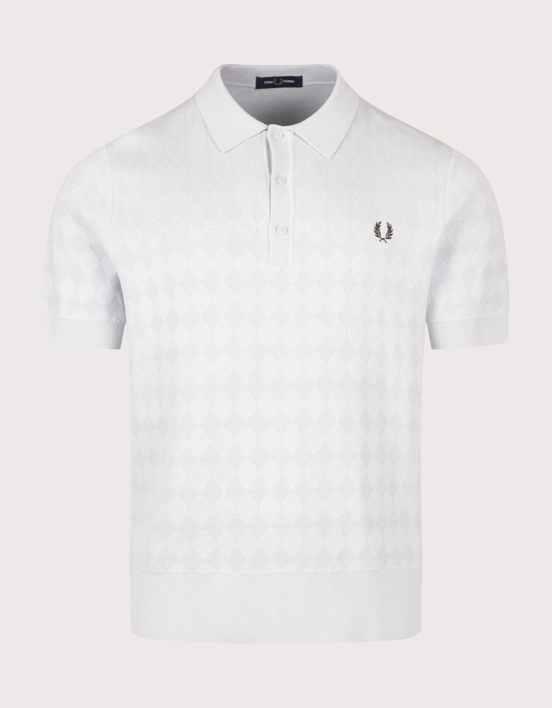 Regular Fit Pointelle Knitted Polo Shirt