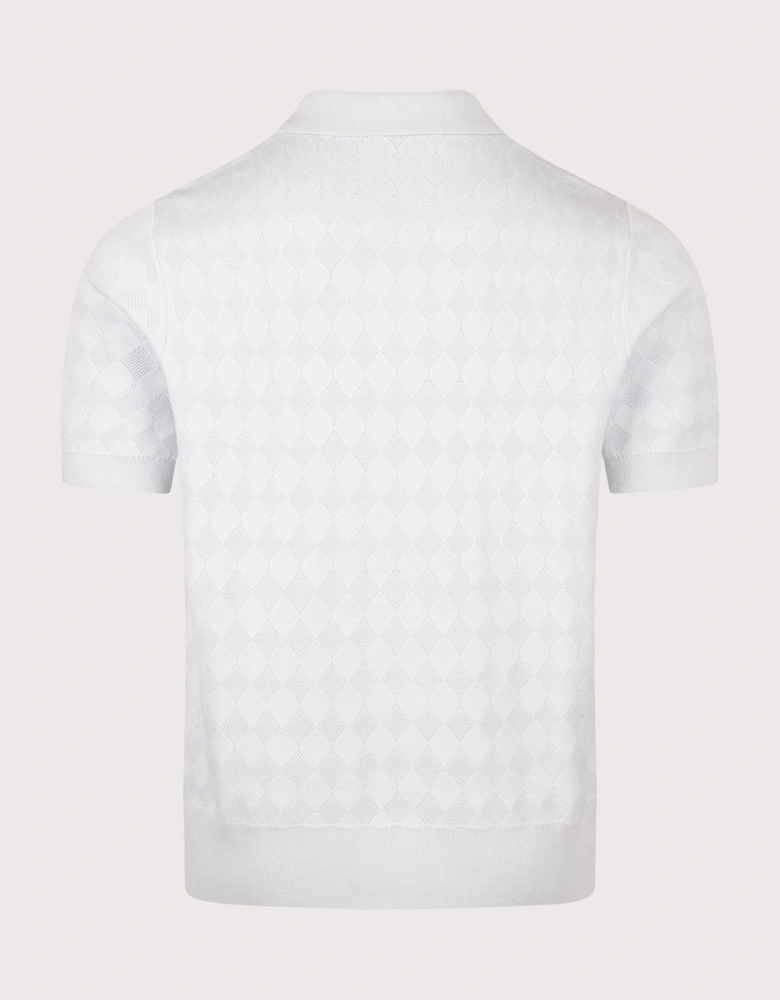 Regular Fit Pointelle Knitted Polo Shirt