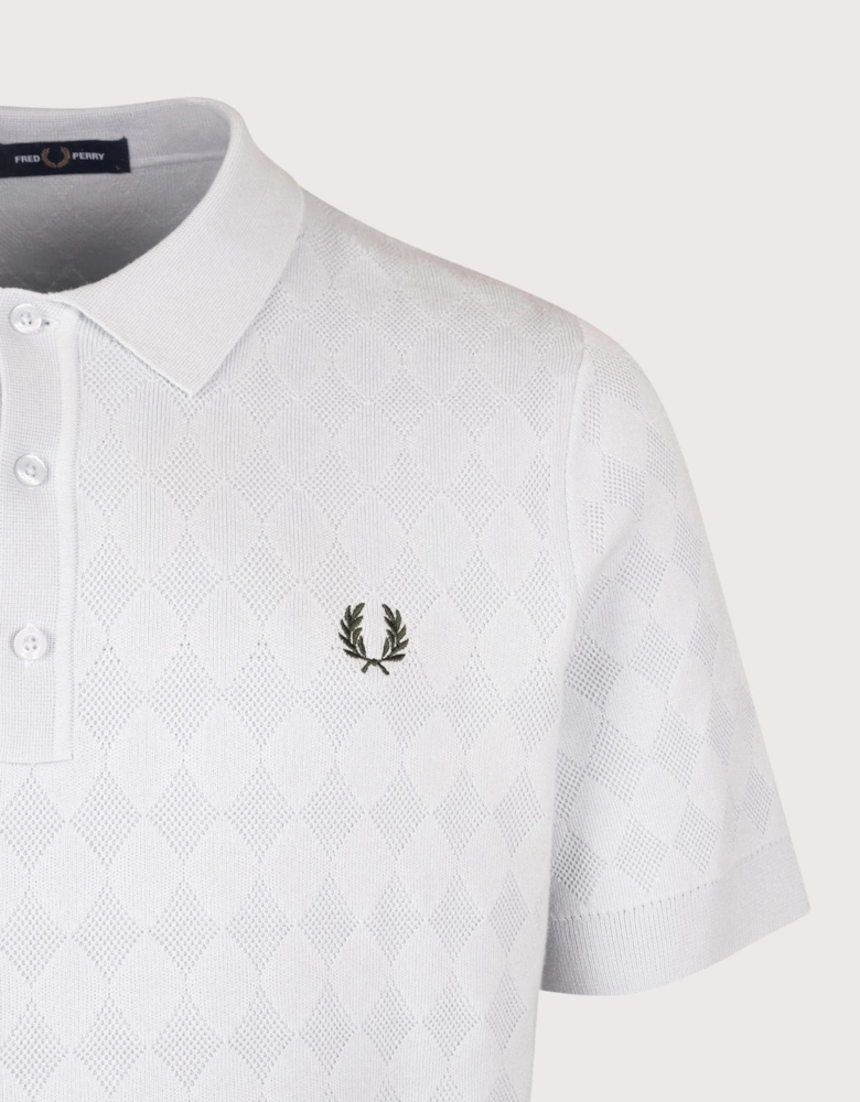 Regular Fit Pointelle Knitted Polo Shirt