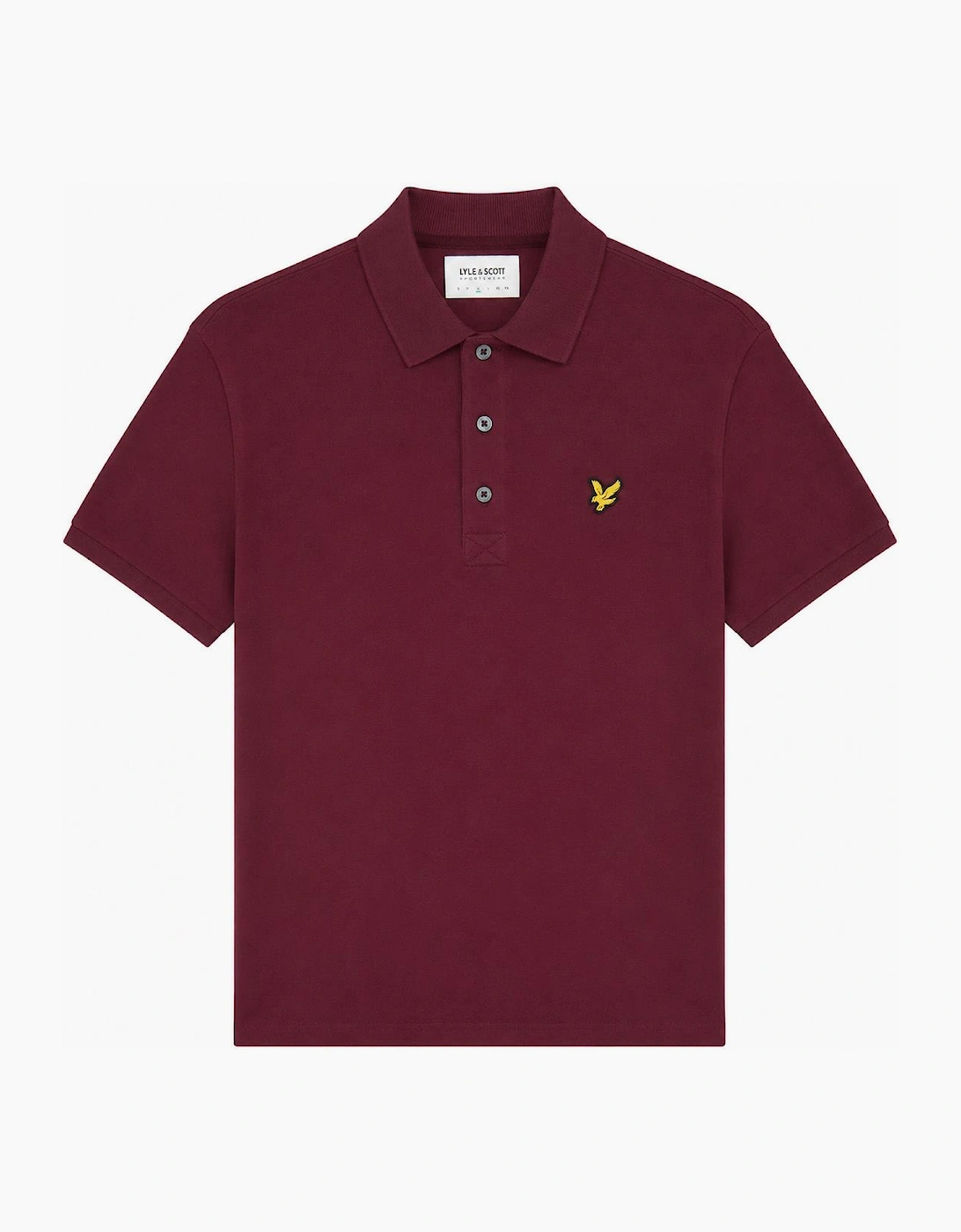 Lyle & Scott Plain Polo Shirt Burgundy, 5 of 4