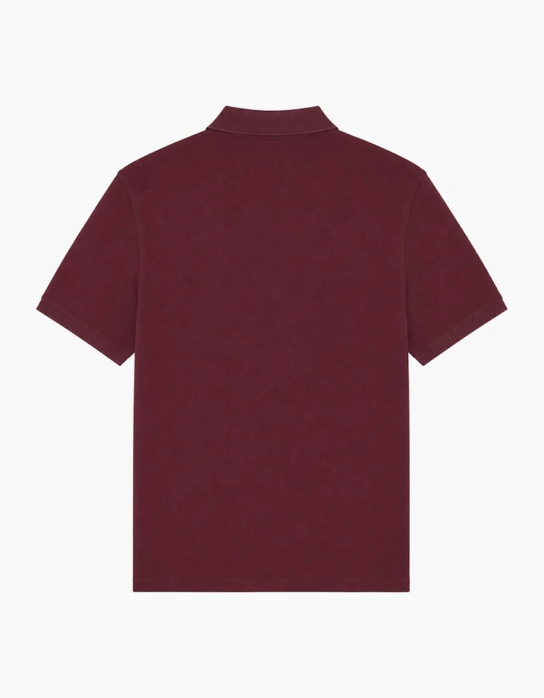 Lyle & Scott Plain Polo Shirt Burgundy