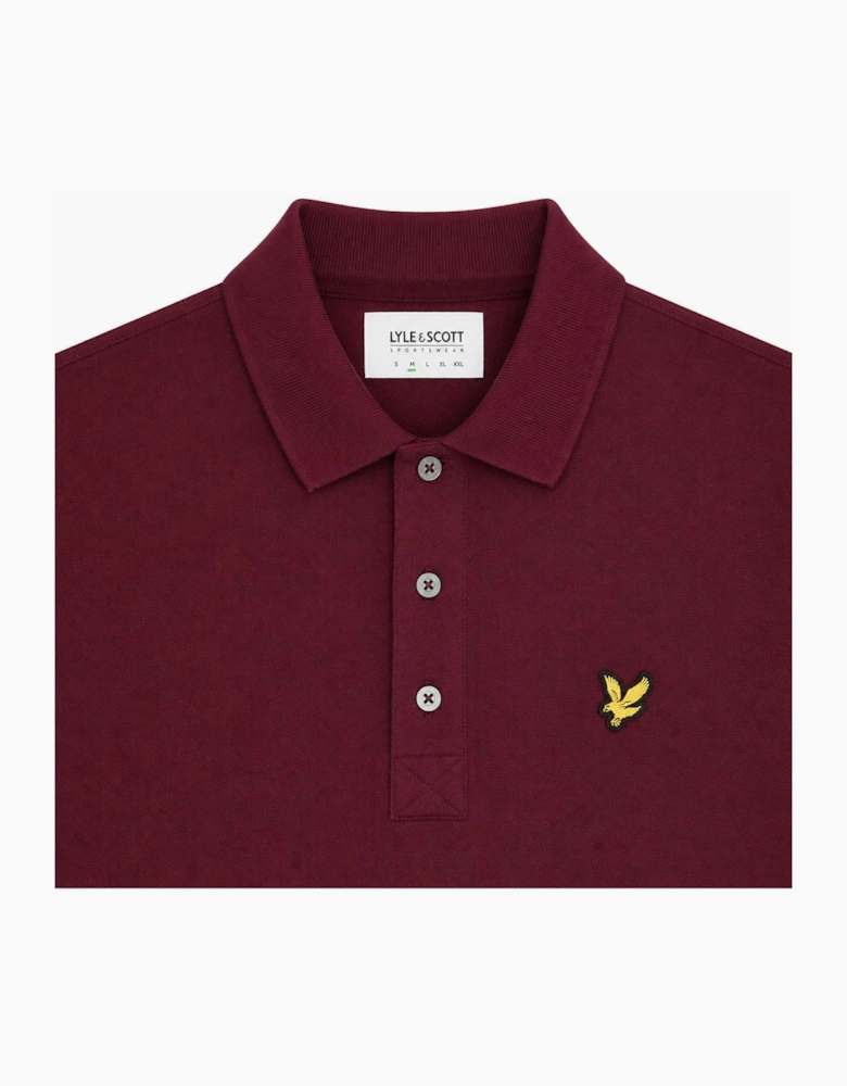 Lyle & Scott Plain Polo Shirt Burgundy