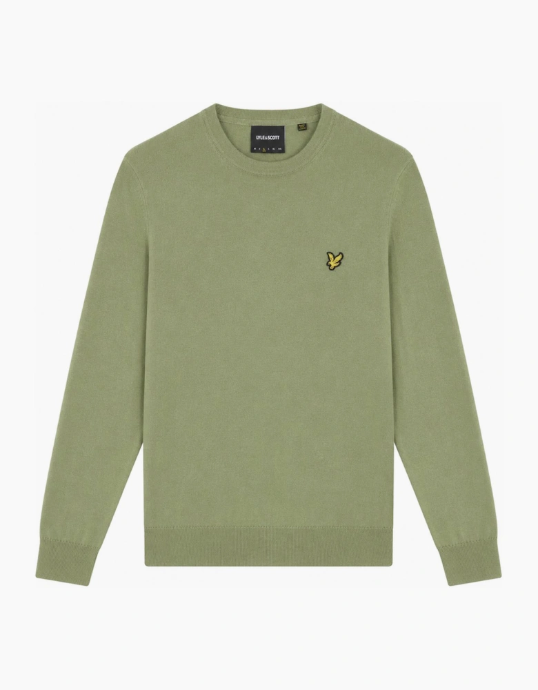 Lyle & Scott Merino Crew Neck Jumper Smoke Olive