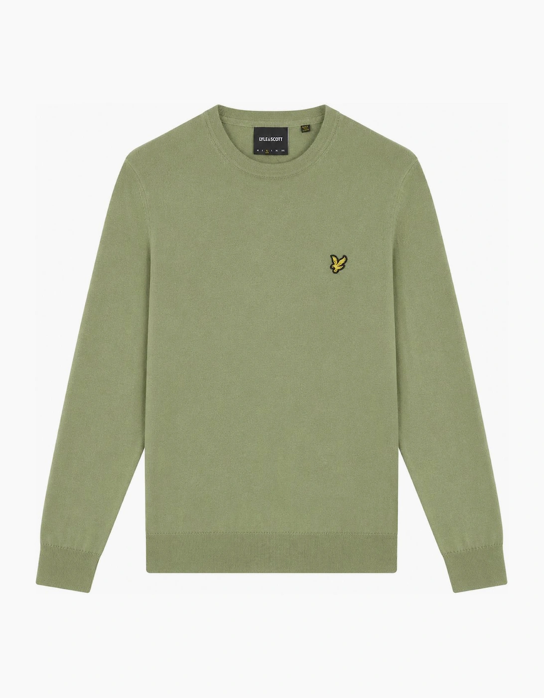 Lyle & Scott Merino Crew Neck Jumper Smoke Olive, 4 of 3