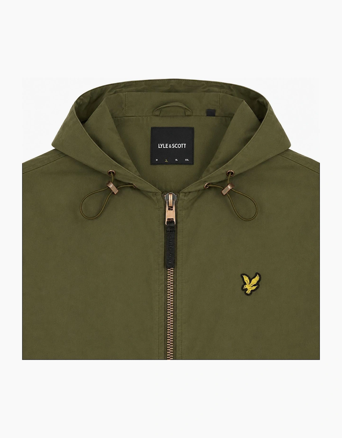 Lyle & Scott Waxed Hooded Utility Jacket True Olive