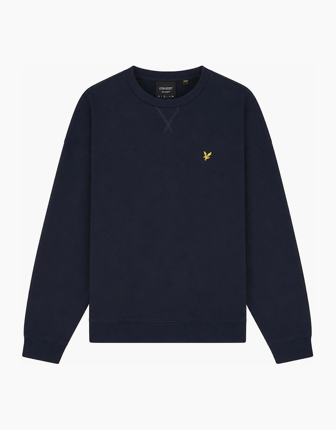 Lyle & Scott Heavyweight Crew Neck Sweatshirt Dark Navy, 4 of 3