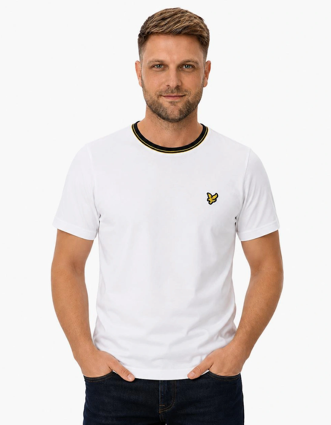 Lyle & Scott Tipped Track T-Shirt White