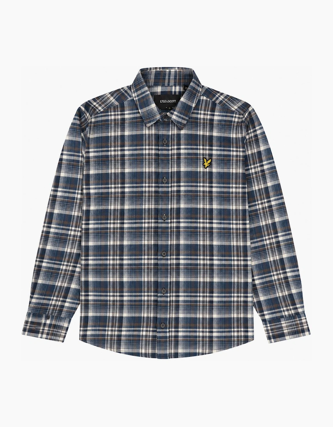 Lyle & Scott L/S Brushed Check Shirt Aegean Blue, 3 of 2
