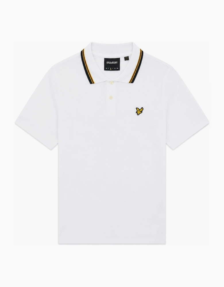 Lyle & Scott Tipped Track Polo Shirt White