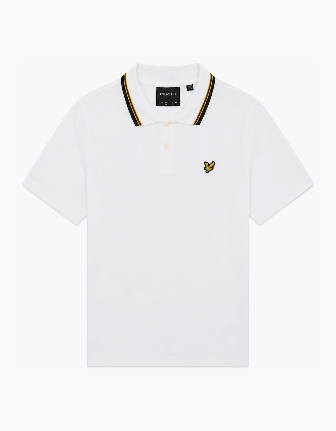 Lyle & Scott Tipped Track Polo Shirt White, 3 of 2