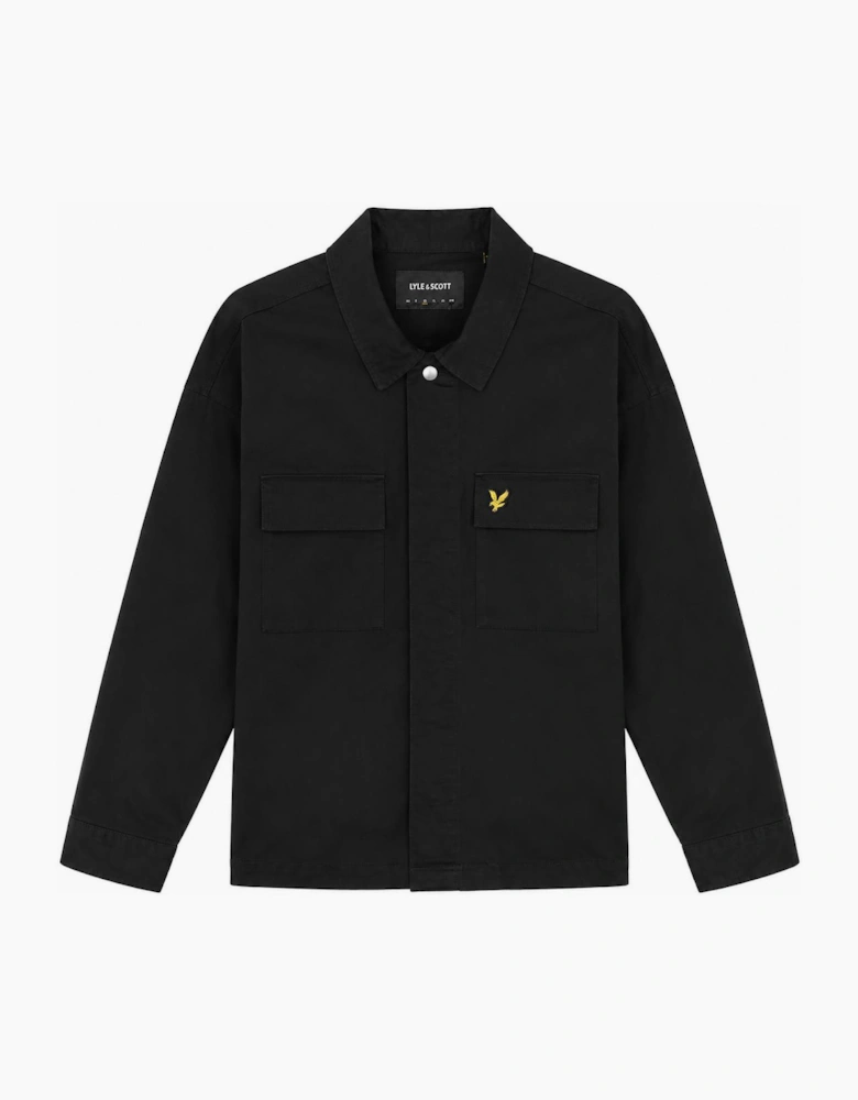 Lyle & Scott Washed Overshirt Jet Black