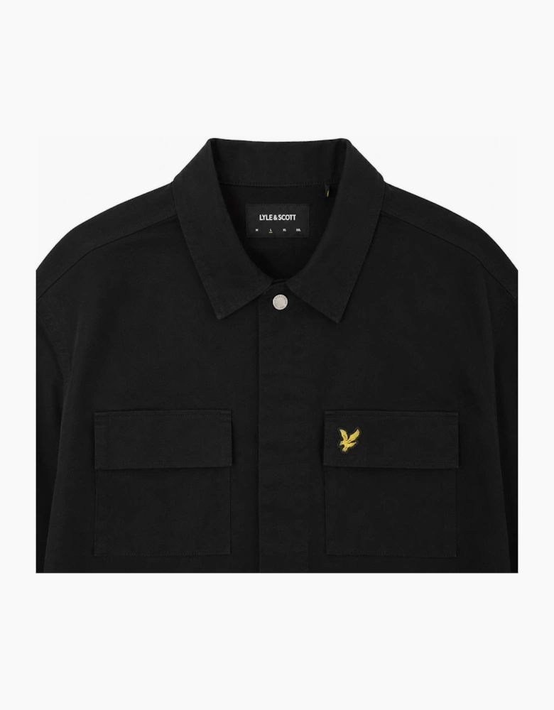 Lyle & Scott Washed Overshirt Jet Black