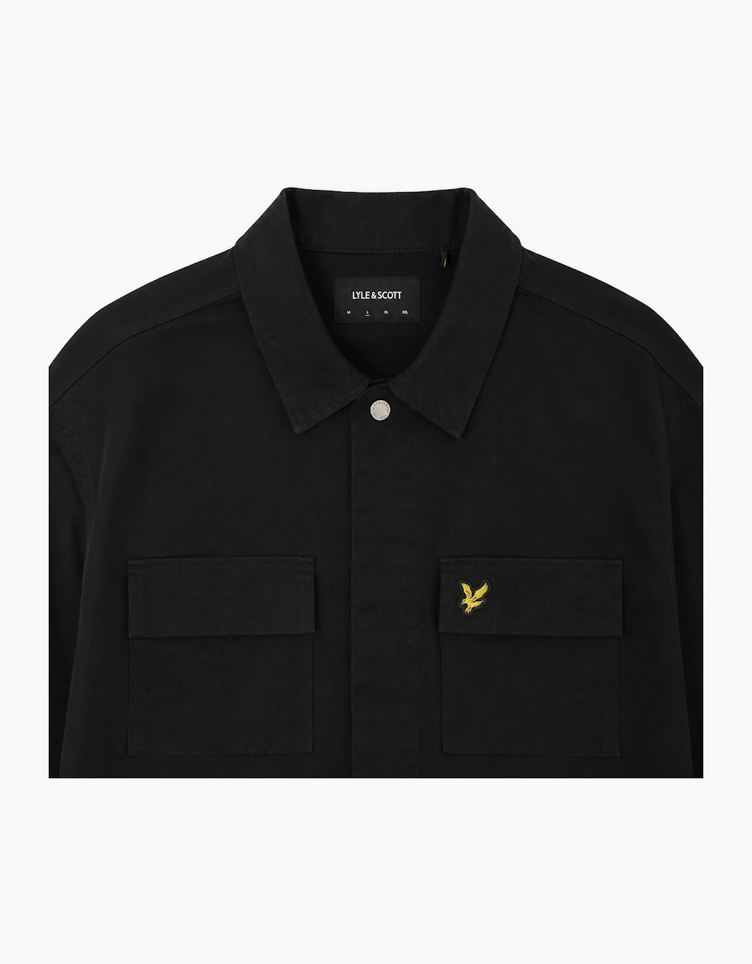 Lyle & Scott Washed Overshirt Jet Black