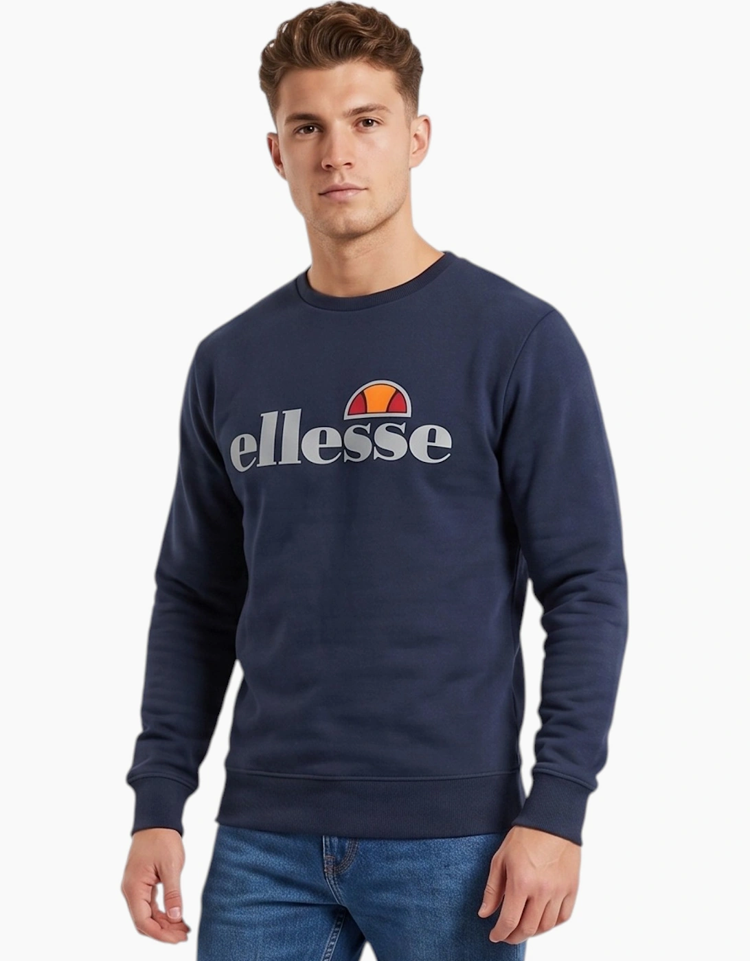ELLESSE Mens Sweatshirts Crew Neck Long Sleeve Heavy Warm Pullover Winter Jumper, 4 of 3