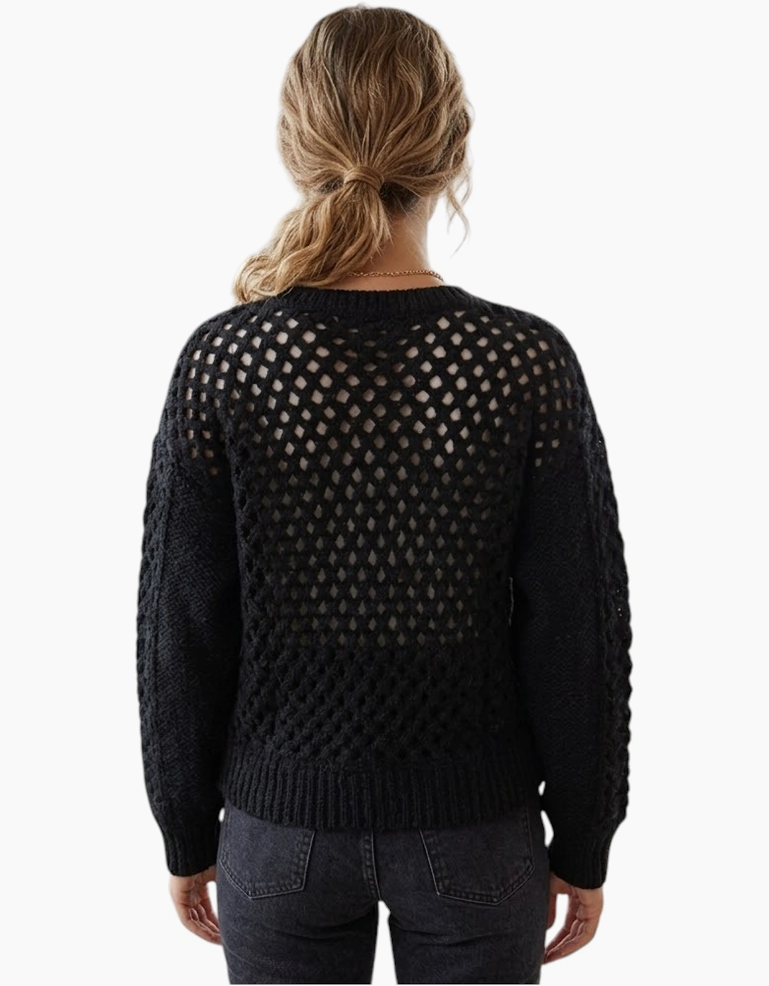 DIESEL M GRATA Womens Pullover Jumper Long Sleeve Crew Neck Knitted Black Sweats