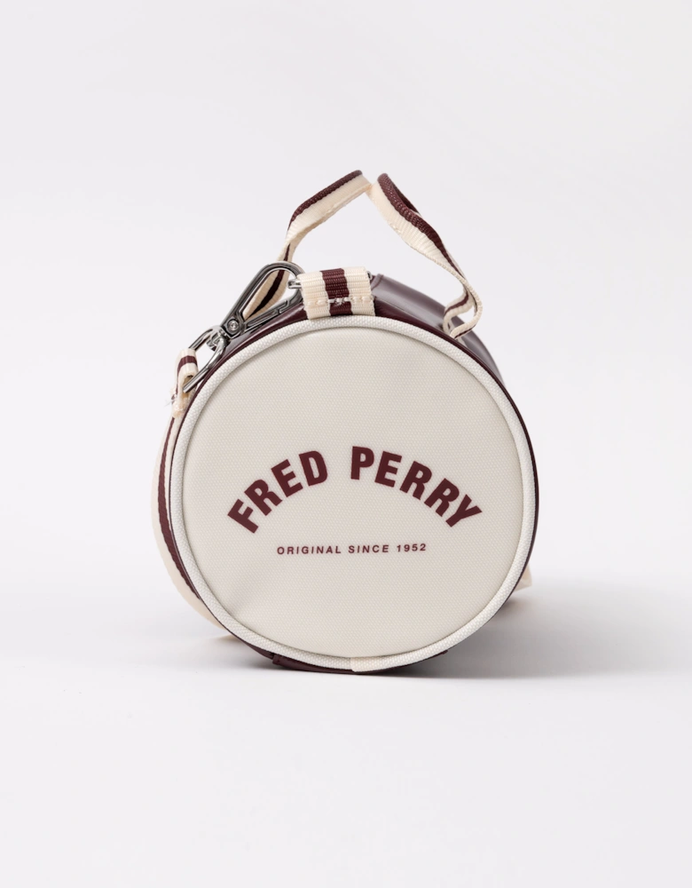Fred Perry Classic Mini Barrel Bag - Oxblood/Ecru R82