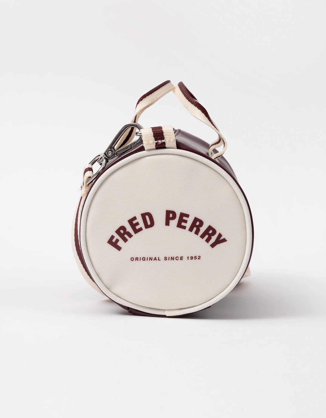 Fred Perry Classic Mini Barrel Bag - Oxblood/Ecru R82