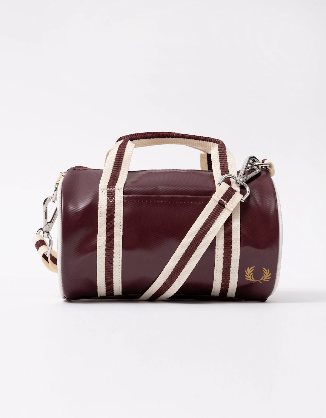 Fred Perry Classic Mini Barrel Bag - Oxblood/Ecru R82, 8 of 7