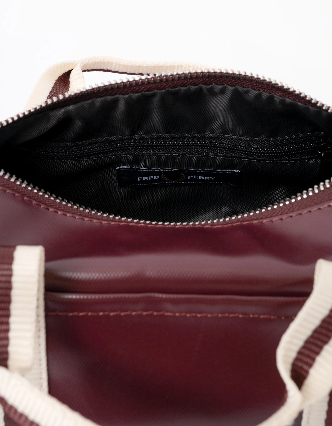 Fred Perry Classic Mini Barrel Bag - Oxblood/Ecru R82