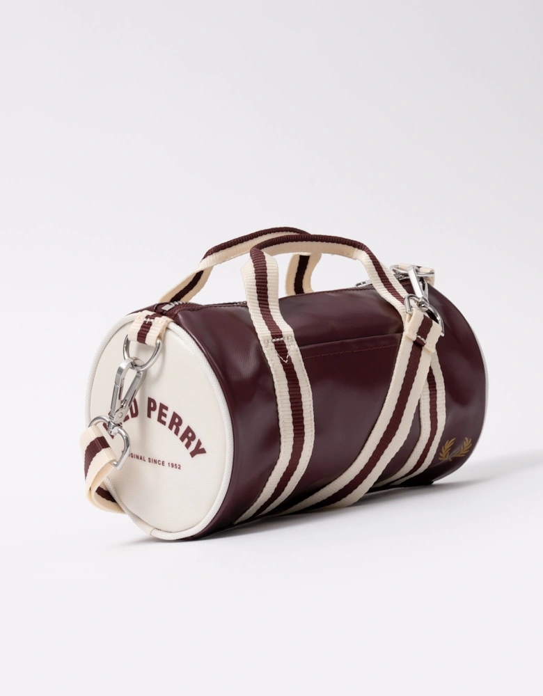 Fred Perry Classic Mini Barrel Bag - Oxblood/Ecru R82