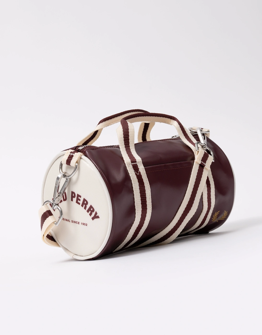 Fred Perry Classic Mini Barrel Bag - Oxblood/Ecru R82