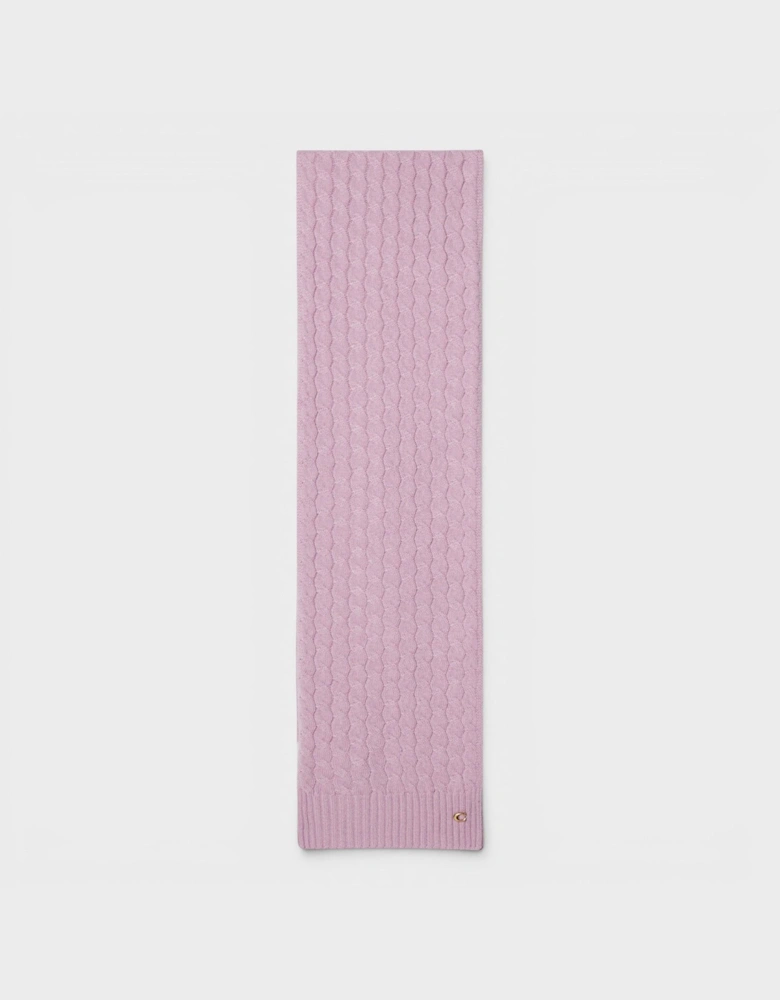 Cable Scarf Faded Pink