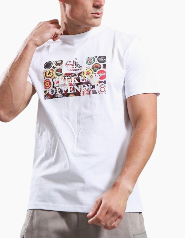 Weekend Offender Mens T Shirt Caps Graphic Print Crew Neck Casual Cotton Tee Top