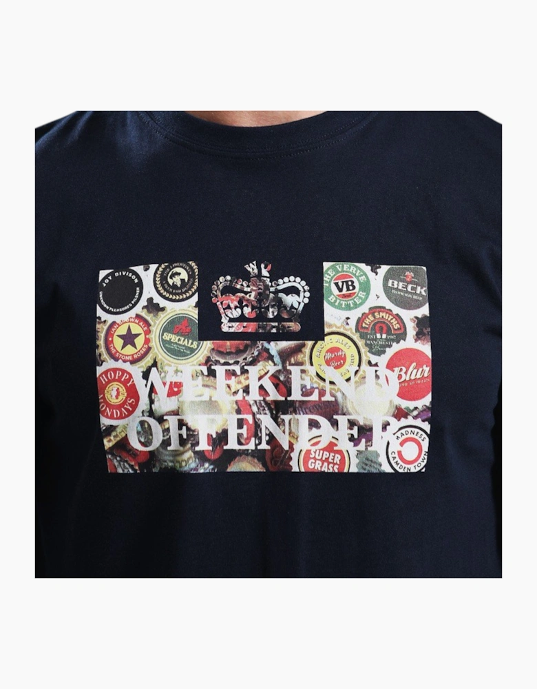 Weekend Offender Mens T Shirt Caps Graphic Print Crew Neck Casual Cotton Tee Top