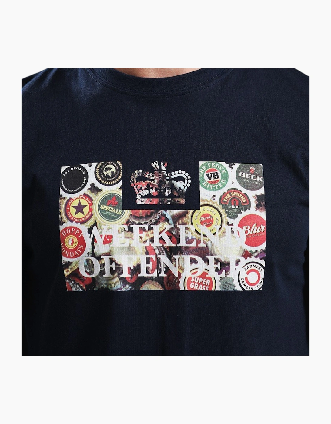 Weekend Offender Mens T Shirt Caps Graphic Print Crew Neck Casual Cotton Tee Top