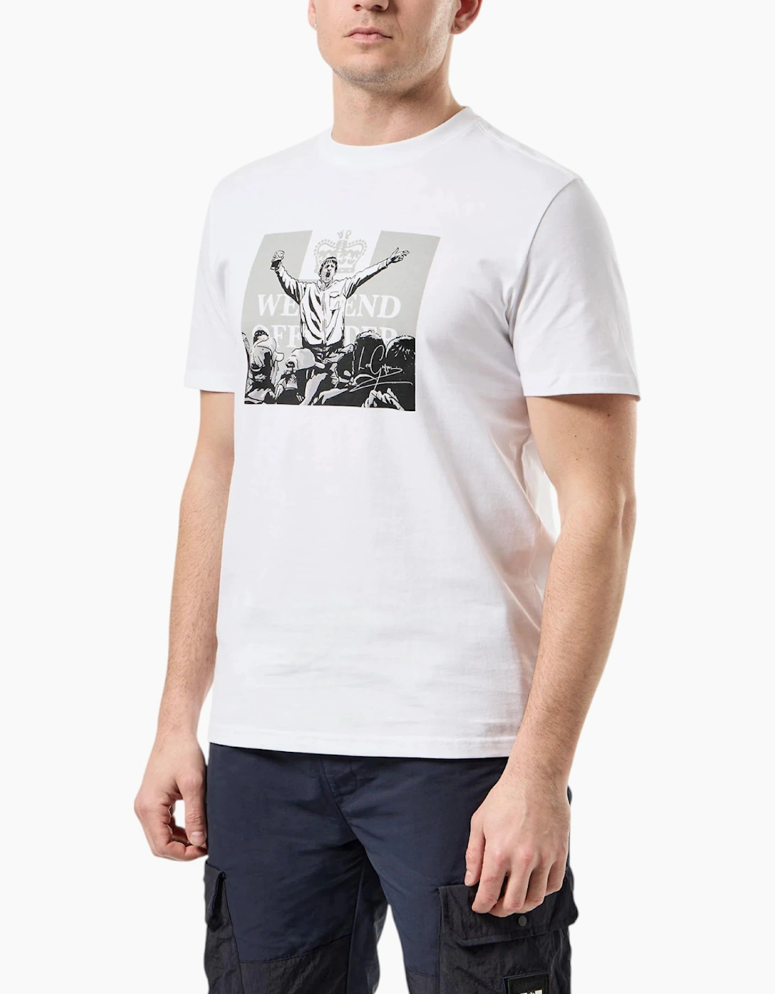 Weekend Offender Mens T Shirt Crew Neck Short Sleeve Leo Graphic Mono Summer Tee, 7 of 6