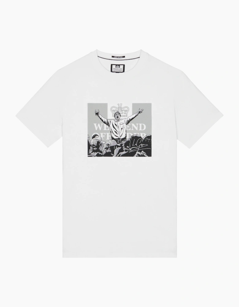 Weekend Offender Mens T Shirt Crew Neck Short Sleeve Leo Graphic Mono Summer Tee