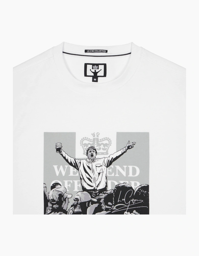 Weekend Offender Mens T Shirt Crew Neck Short Sleeve Leo Graphic Mono Summer Tee