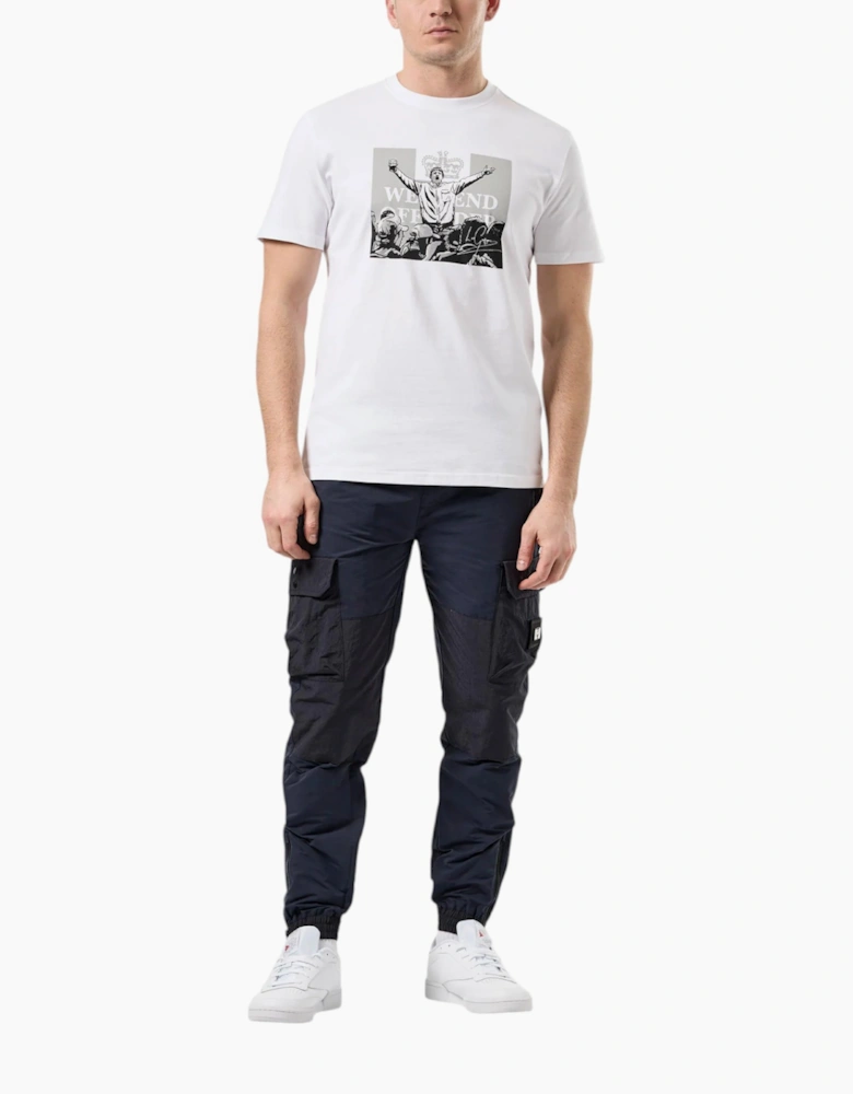 Weekend Offender Mens T Shirt Crew Neck Short Sleeve Leo Graphic Mono Summer Tee