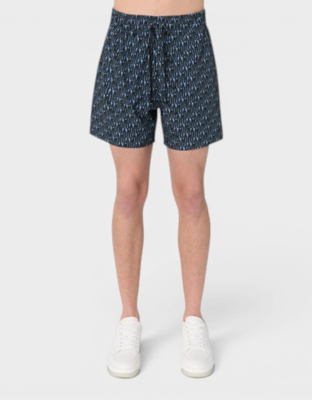 All Over Print Swimtrunk Dusty Blue