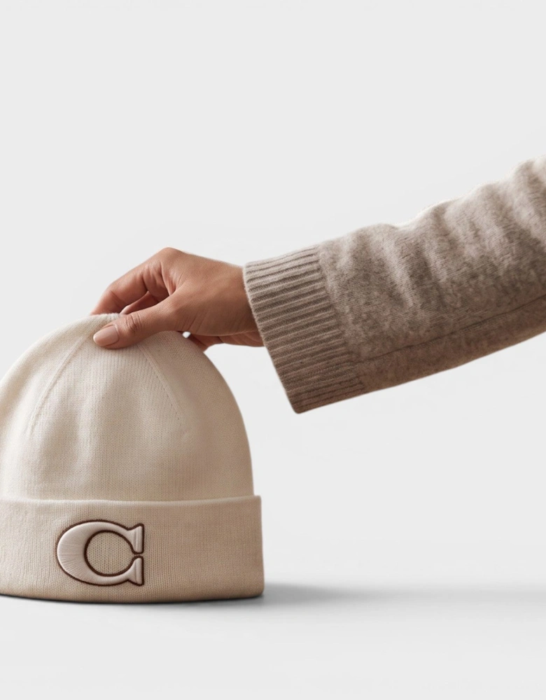 Varsity Knit Beanie Chalk