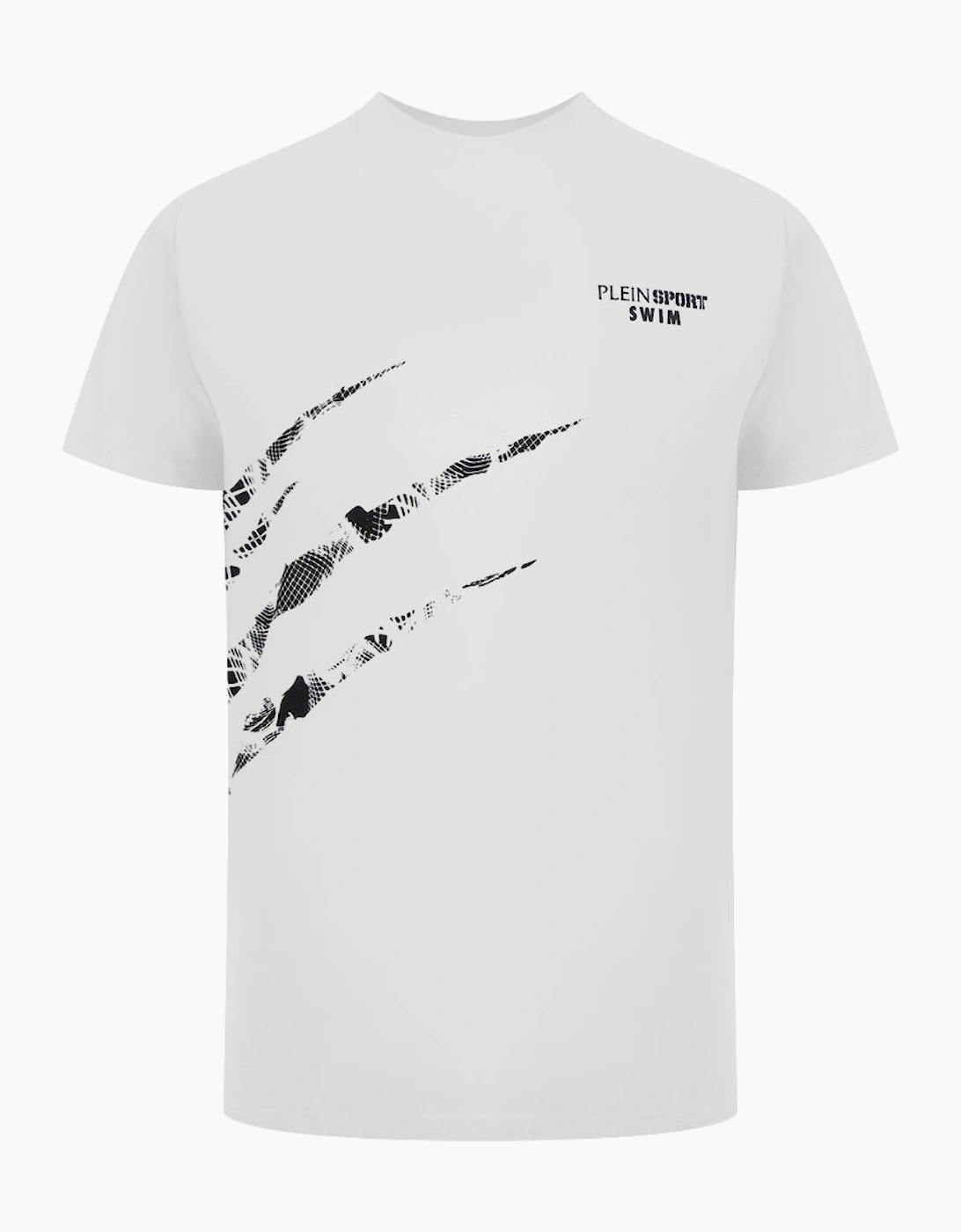 Philipp Plein Plein Sport Scratch Logo White T-Shirt