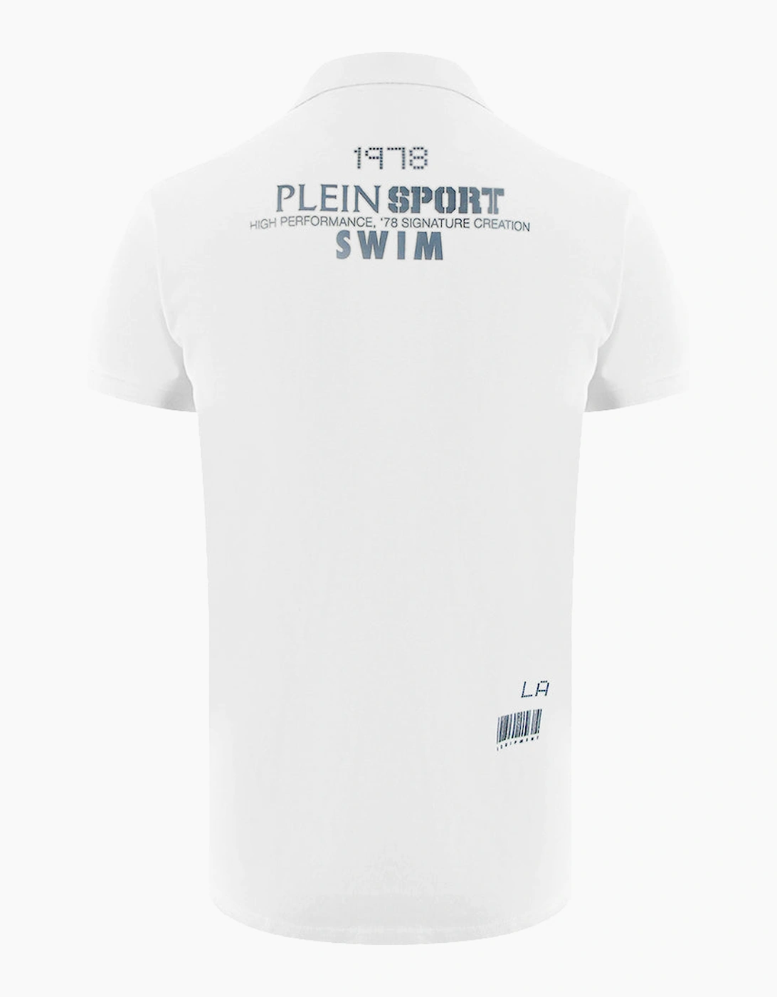Plein Sport Spiral Logo Stretch White Polo Shirt