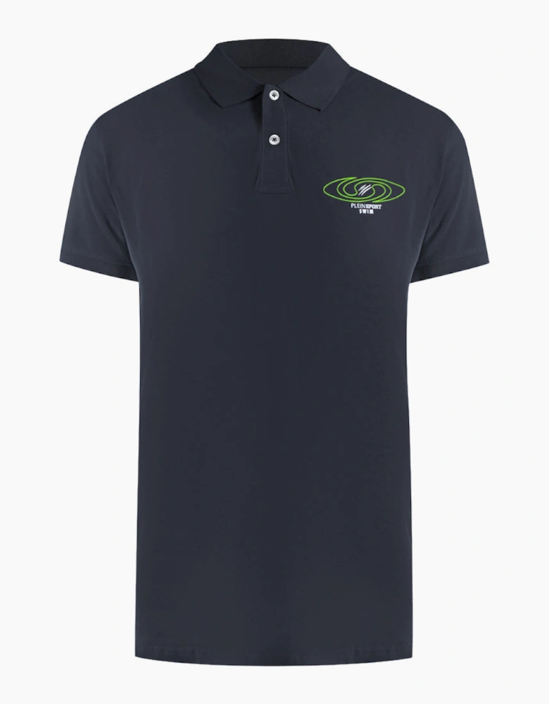 Plein Sport Spiral Logo Stretch Dark Grey Polo Shirt