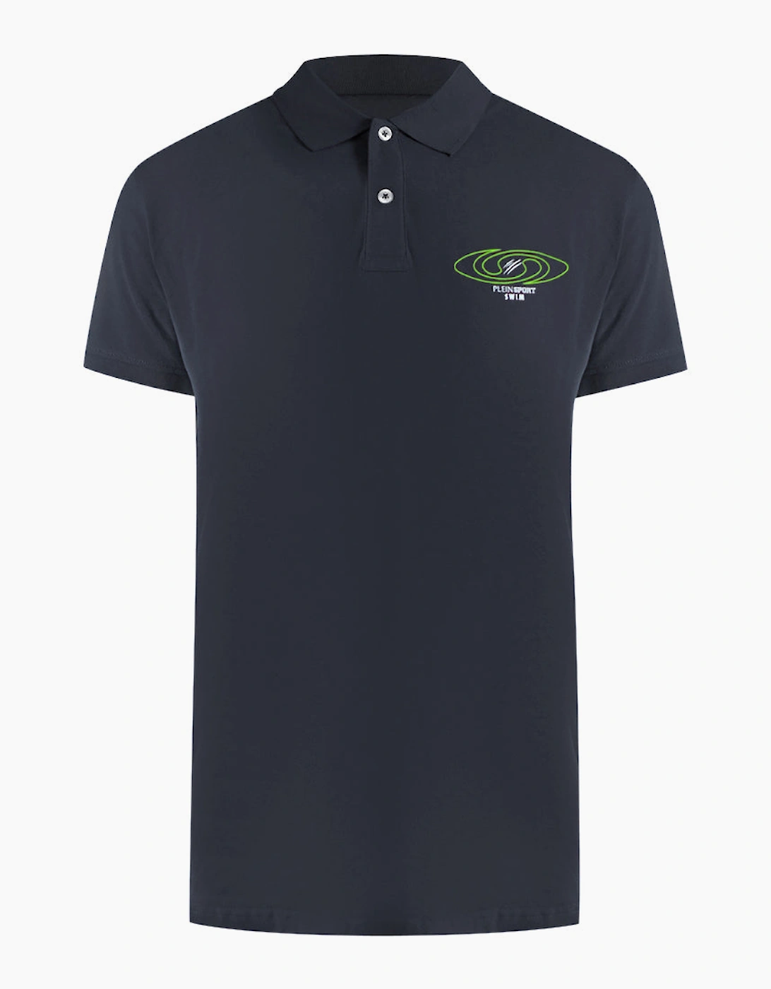 Plein Sport Spiral Logo Stretch Dark Grey Polo Shirt