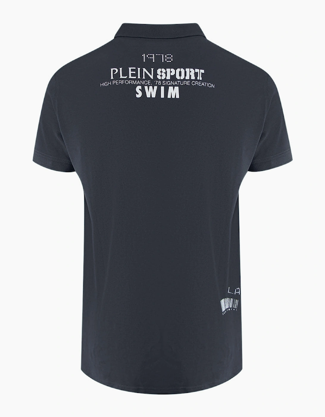 Plein Sport Spiral Logo Stretch Dark Grey Polo Shirt