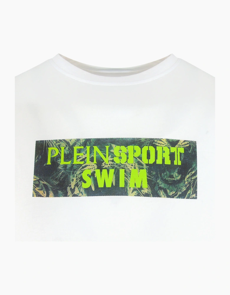 Pleint Sport Swim Tiger Box Logo White T-Shirt