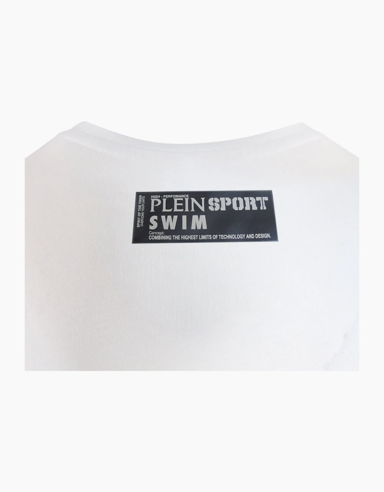 Pleint Sport Swim Tiger Box Logo White T-Shirt