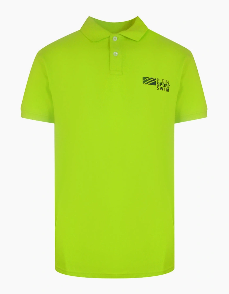 Plein Sport Basic Logo Stretch Yellow Polo Shirt