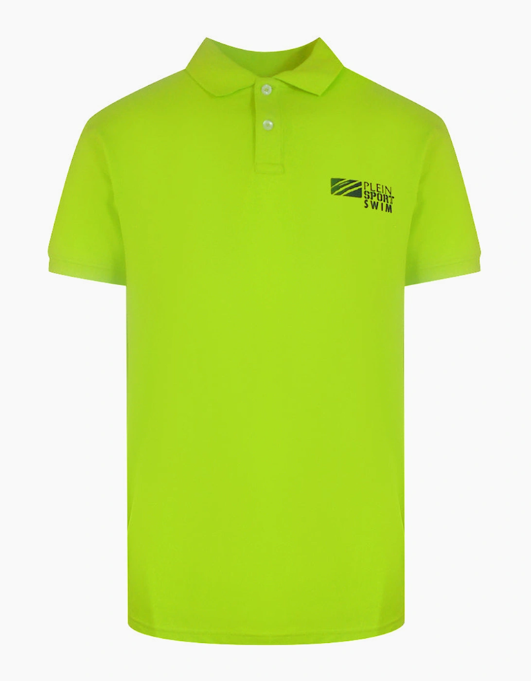 Plein Sport Basic Logo Stretch Yellow Polo Shirt