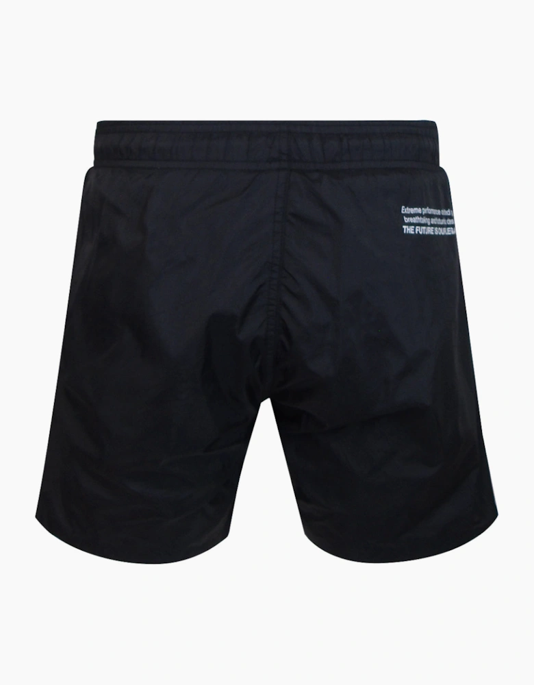 Plein Sport Basic Logo Medium Boardshort Black Swim Shorts