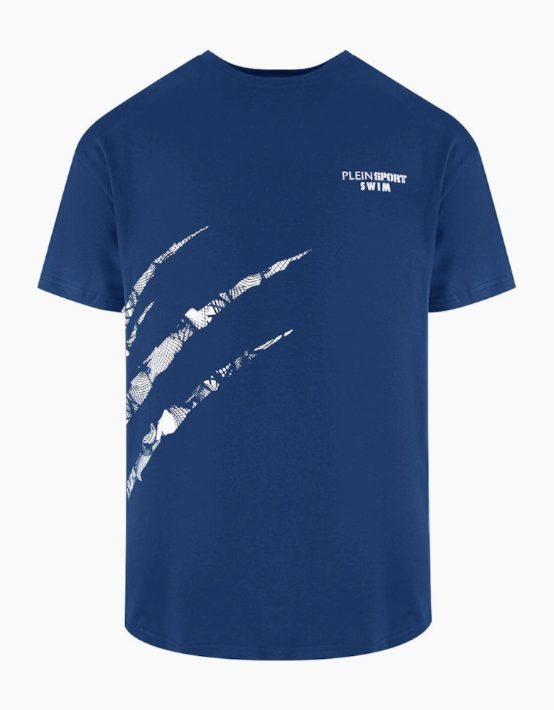 Plein Sport Scratch Logo Navy Blue T-Shirt