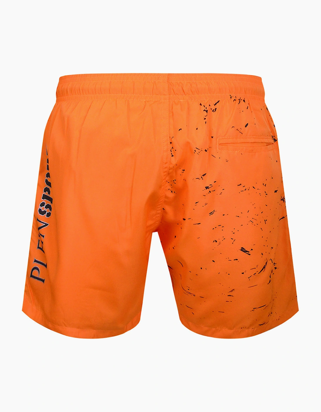 Plein Sport Water Tiger Logo Medium Boardshort Orange Swim Shorts