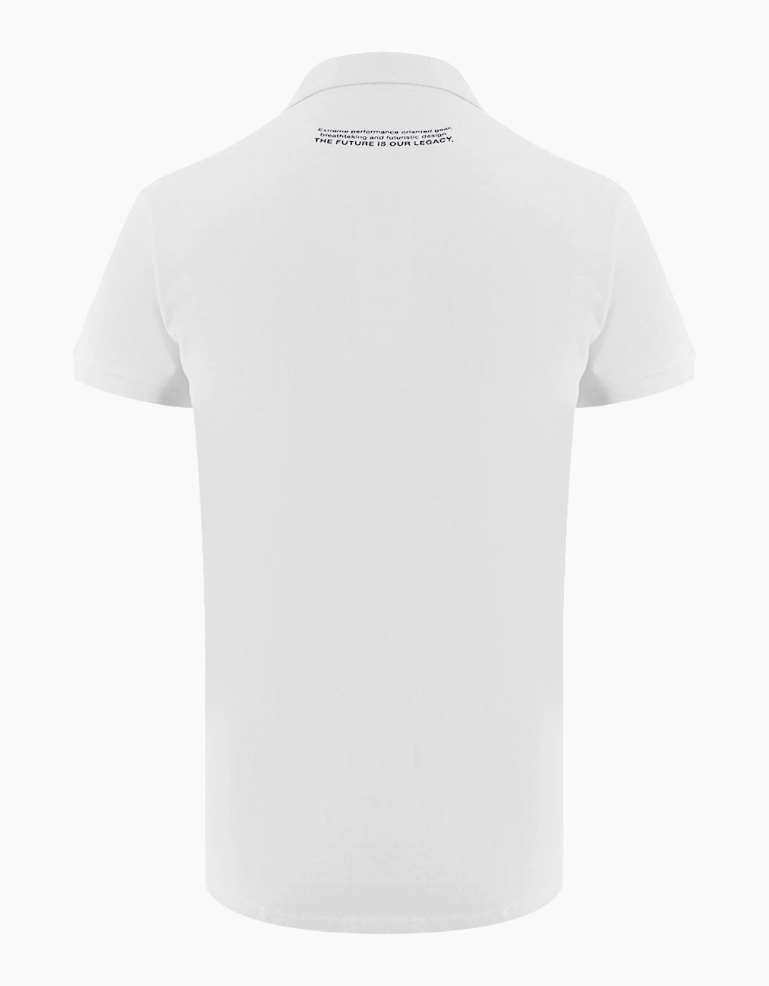 Plein Sport Classic Logo Stretch White Polo Shirt